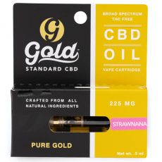 Gold Standard - CBD Vape Cartridge - 225mg strength - Strawnana